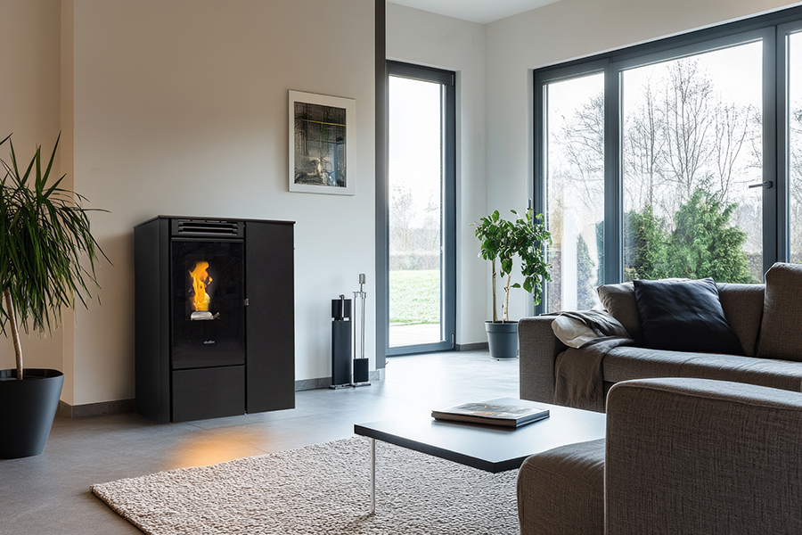 Elcofire Kiva Slimline Freestanding Pellet Stove