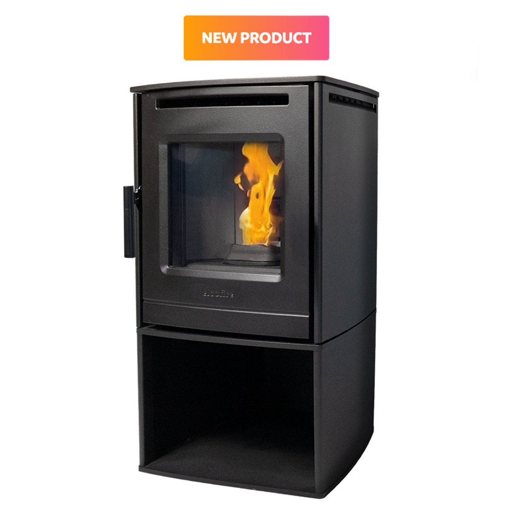 Elcofire Kora 6S Freestanding Pellet Stove Log Store